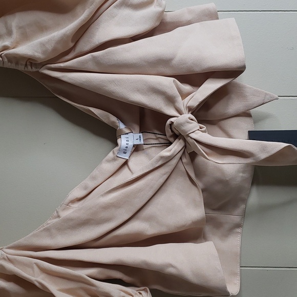 Gianni Bini x Jess Southern Woven Beau Crop Top Khaki Large - Picture 5 of 7